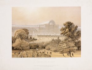Der Kristallpalast von der Rosengarten, ca. 1855 von Unbekannter Künstler