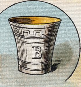 Tasse. Gravur in "Alphabet de ma petite fille". Bernardin-Bechet und Fils, Buchhändler-Verleger, Paris, um 1895. von Unbekannt