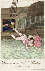 Verzweiflung von Frau Bertrand 1815 (Gravur)