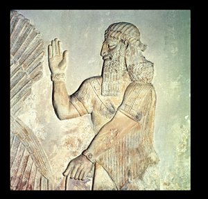 Würdenträger, Relief, Assyrisch (Marmor)