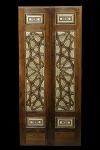 Tür mit Sternendekor. Ägypten, Kairo, ca. 1380-1420. Rosenholz, Jujube, Ebenholz, Elfenbein. Louvre Museum von William M. Timlin
