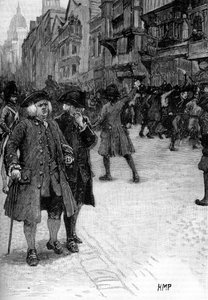 Dr. Samuel Johnson betrachtet die Gordon-Unruhen von Unbekannter Künstler