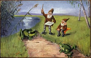 Zwerge und Frösche, ca. 1910