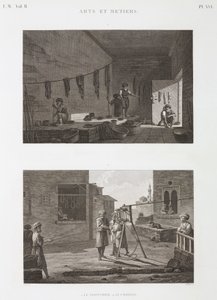 Färberei & Pigmentindustrie Färberei und Seilherstellung, Ägypten, ca. 1798 von Unbekannt