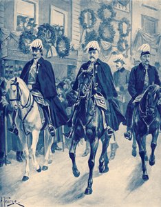 Edward VII in der Trauerprozession von Königin Victoria von Unbekannter Künstler
