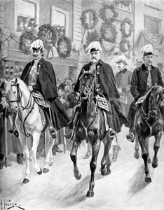 Edward VII in der Trauerprozession von Königin Victoria von Unbekannter Künstler