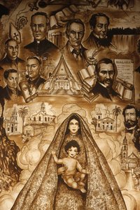 El mural de la Ermita, Fresko in der Kirche Ermita de la Caridad, Miami, Vereinigte Staaten von Unbekannt