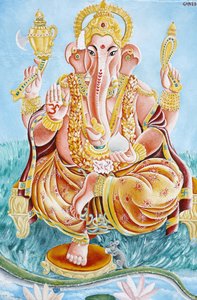 Elefantenköpfiger Hindu-Gott Ganesh, Kathmandu, Nepal von Unbekannt