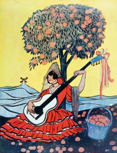 "Españolada", Alles Spanische, nach einem Werk von Francisco Sancha, aus La Esfera
