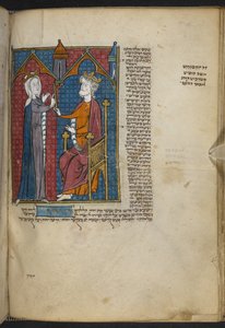 Esther und Ahasverus aus der Miscellany of biblical and other texts (