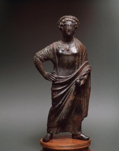 Etruskische Zivilisation: „Junge Frau“ Bronzeskulptur