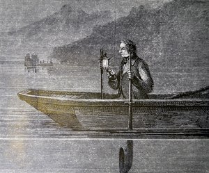 Experiment zur Messung der Schallgeschwindigkeit im Wasser von Unbekannter Künstler