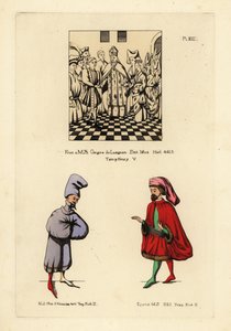Extravagante Mode des 14. Jahrhunderts in England von Unbekannt