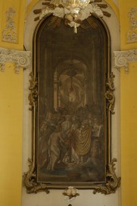 Frankreich. Großer Osten. Murthe-et-Moselle. Luneville. Kirche des Heiligen Jakob. Gemälde von Jean Girardet im Chor. Barockkunst. Architektur. Fotografie von Unbekannt