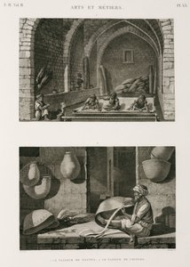 Herstellung, Andere Mattenmacher und Korbflechter, Ägypten, ca. 1798 von Unbekannt