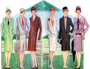 Mode: Mäntel und Anzüge im Frühling 1928