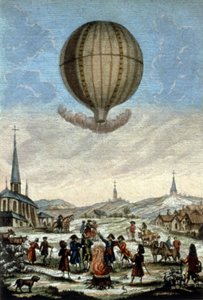 Erster Montgolfière-Ballonaufstieg in Annonay von Unbekannter Künstler