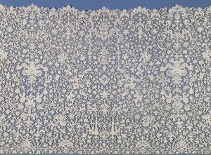 Volant aus Guipure-Spitze, Französisch, ca. 1700 von Unbekannt