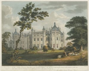 Forton - Aqualate Hall: getönte Aquatinta-Radierung, undatiert [um 1814]
