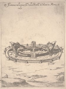 Brunnen auf dem Platz der Trinità dei Monti in Rom, ca. 1650