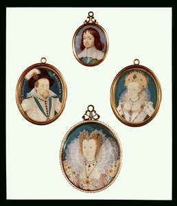 Vier Miniaturen: Charles II als Junge von D. Desgranges von Unbekannt