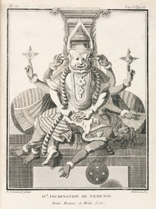 Vierte Inkarnation von Vishnu, halb Mensch und halb Löwe