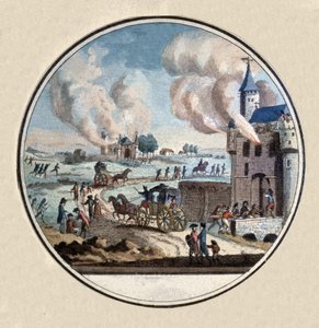 Französische Revolution, Mob plündert ein Schloss, ca. 1792-1793