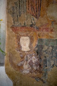 Fresko in der Kirche Santa Maria Assunta, Arqua Petrarca, Venetien, Italien (Foto) von Leopold Blonder
