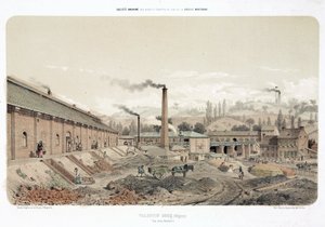 Allgemeine Industrieszenen, Kohlenmine bei Valentin Cocq, Belgien von Unbekannt