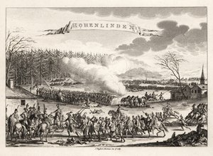 General Jean Victor Marie Moreau führt die französische Revolutionsarmee zum Sieg in der Schlacht von Hohenlinden über die Österreicher und Bayern von Unbekannt