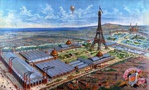 Gesamtansicht der Weltausstellung in Paris von Unbekannter Künstler