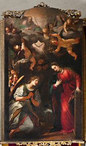 Genua, Duomo (St. Laurentius Kathedrale), innen, nördliches Seitenschiff: Verkündigung