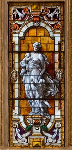 Genua, Duomo (St. Laurentius Kathedrale), innen, Lercari-Kapelle oder Kapelle des Allerheiligsten Sakraments (nördliche Apsis): "Buntglasfenster" von Unbekannter Künstler