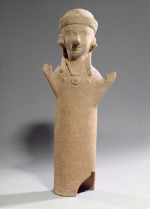 Göttin oder Verehrerin mit erhobenen Armen, Figur, ca. 550 v. Chr.