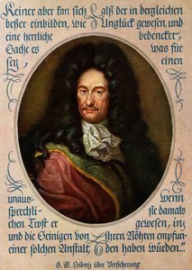 Porträt von Gottfried Wilhelm Leibniz, deutscher Philosoph von Unbekannter Künstler