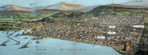 Griechenland, Saloniki (oder Thessaloniki): Blick auf die Stadt und den Golf - Postkarte 1914-1918 von William M. Timlin