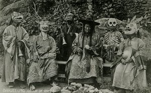 Gruppe von Lamas, Darjeeling von Unbekannter Künstler