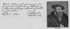 Handschrift und Unterschrift von Johannes Kepler (1571-1630) von Unbekannt
