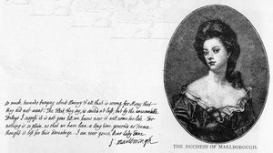 Handschrift und Unterschrift von Sarah, Herzogin von Marlborough von Unbekannt