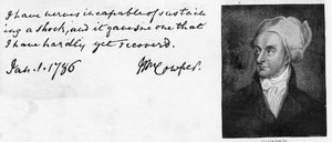 Handschrift und Unterschrift von William Cowper von Unbekannt