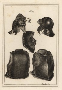 Helm, Brustplatte und Rückenstück, getragen von Roundhead-General Robert Greville, Lord Brooke, als er in Lichfield getötet wurde von Unbekannt