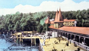 Thermalsee Hévíz, Ungarn, ca. 1920 (Postkarte)