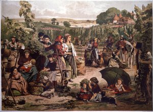 Hopfenernte in England, Ende des 19. Jahrhunderts von Unbekannter Künstler