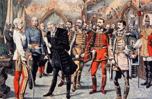 Ungarische Würdenträger von Franz Joseph I. in Ungarn empfangen
