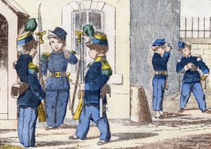 Fußjäger (Illustration aus „Alphabet militaire enfantin“)