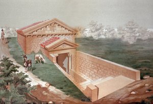 Hypogäum Martyrium von Poitiers, ca. 1880 (Lithographie) von Unbekannter Künstler