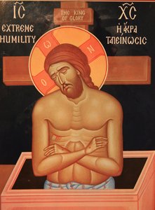 Ikone in der Saint Dimitrios orthodoxen Kirche: leidender Christus Thessaloniki Griechenland von Unbekannt