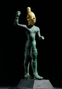 Idol des Sturmgottes Baal, aus Syrien, Bronzezeit (ca. 1350-1250 v. Chr.) von Unbekannt