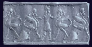 Abdruck eines neubabylonischen Zylindersiegels, ca. 750-600 v. Chr. von Unbekannt