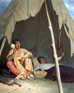Indianerstämme der Vereinigten Staaten, USA, zweite Hälfte des 19. Jahrhunderts (Illustration)